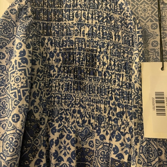 NWT Burdette Dress in Blue and White - Picture 7 of 9